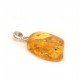Baltic Amber Pendant Lemon Color With Insect Inclusion 