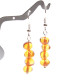 Polished Baroque Style Honey Baltic Amber Dangle Earrings 