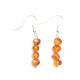 Polished Baroque Style Honey Baltic Amber Dangle Earrings 