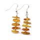 10 pcs Polished Chips Style Baltic Amber Earrings Honey Color