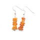 Raw Honey Color Baltic Amber Nuggets Dangle Earrings 