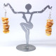 Raw Royal - Milky Baltic Amber Nuggets Dangle Earrings 