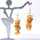 Raw Royal - Milky Baltic Amber Nuggets Dangle Earrings 