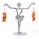 Polished Cips Style Baltic Amber Earrings Honey Color