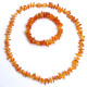 Polished Chips Style Honey Baltic Amber Teething Necklace / Bracelet Set