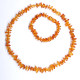 Polished Chips Style Honey Baltic Amber Teething Necklace / Bracelet Set
