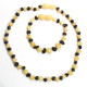 Polished Baroque Style Cherry / Milky Baltic Amber Teething Necklace / Bracelet Set