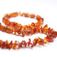 Polished Chips Style Light Cognac Baltic Amber Teething Necklace / Bracelet Set