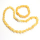 Unpolished Nugget Style Royal Milky Baltic Amber Teething Necklace / Bracelet Set