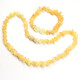 Unpolished Nugget Style Royal Milky Baltic Amber Teething Necklace / Bracelet Set