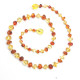 Polished Baroque Style Light Cognac / Lemon Baltic Amber Teething Necklace