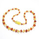 Polished Baroque Style Light Cognac / Lemon Baltic Amber Teething Necklace