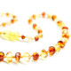 Polished Baroque Style Light Cognac / Lemon Baltic Amber Teething Necklace