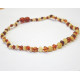 Polished Baroque Style Milky/Cognac Amber Baby Teething Necklace