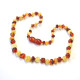 Polished Baroque Style Milky/Cognac Amber Baby Teething Necklace