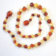Polished Baroque Style Milky/Cognac Amber Baby Teething Necklace