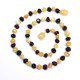 Polished Baroque Style Milky/Cherry  Amber Baby Teething Necklace