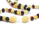 Polished Baroque Style Milky/Cherry  Amber Baby Teething Necklace
