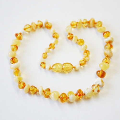 Polished Milky/Honey Amber Baby Teething Necklace