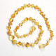 Polished Baraque Style Milky/Lemon Amber Baby Teething Necklace