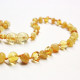 Polished Baraque Style Milky/Lemon Amber Baby Teething Necklace