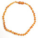Unpolished Baroque Style Honey Teething Necklace