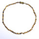 Polished Baroque Style Light Green Amber Baby Teething Necklace