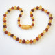 Unpolished Braque Style Honey /Cognac Teething Necklace