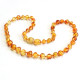 Polished Baroque Style Honey Amber Baby Teething Necklace