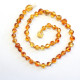 Polished Baroque Style Honey Amber Baby Teething Necklace