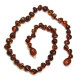 Lot of 10 Polished Baraque Style Dark Cognac Amber Baby Teething Necklace