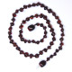 Polished Baroque Style Dark Cognac Teething Necklace