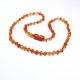 Polished Baroque Style Light Cognac Baltic Amber Teething Necklace