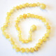 Polished Baroque Style Milky (Royal) Amber Baby Teething Necklace
