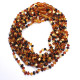 Lot of 10 Polished Baroque Style Multi color Amber Baby Teething Necklace