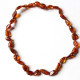 Polished Bean Style Light Cognac Amber Baby Teething Necklace