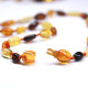 Lot of 10 Polished Bean Shaped Multicolor Amber Baby Teething Necklace