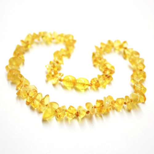 10 Polished Nuts Style Lemon Amber Baby Teething Necklaces