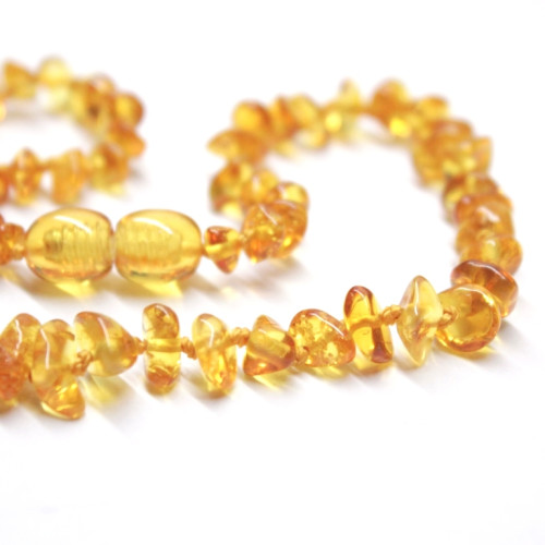 10 Polished Nuts Style Honey Amber Baby Teething Necklaces