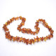 10 Polished Nuts Style Light Cognac Amber Baby Teething Necklaces