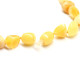 Polished Bean Style Royal Milky Baltic Amber Adult Necklace