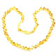 Polished Baroque Style Lemon Adult Healing Necklace