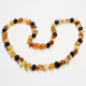 Lot of 10  Polished Baraque Style Multicolor Baltic Amber Necklaces