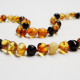 Lot of 10  Polished Baraque Style Multicolor Baltic Amber Necklaces