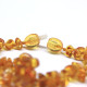 Polished Nuts Style Honey Color Baltic Amber Necklaces