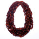 10 Polished Nuts Style Dark Cognac Color Baltic Amber Necklaces