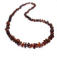 Polished Nuts Style Dark Cognac Color Baltic Amber Necklaces