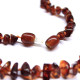 Polished Nuts Style Dark Cognac Color Baltic Amber Necklaces