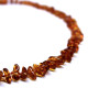 10 Polished Nuts Style Light Cognac Color Baltic Amber Necklaces