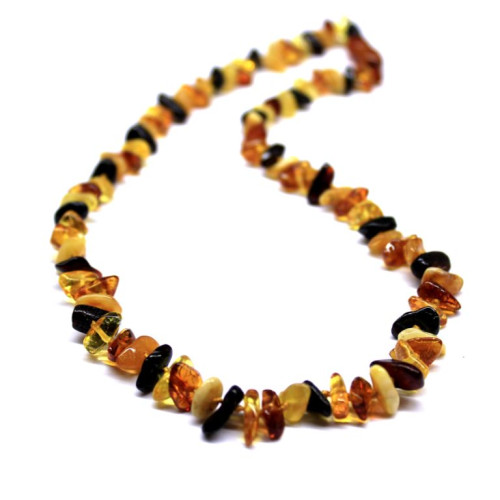 Polished Nuts Style Multicolor Baltic Amber Necklaces